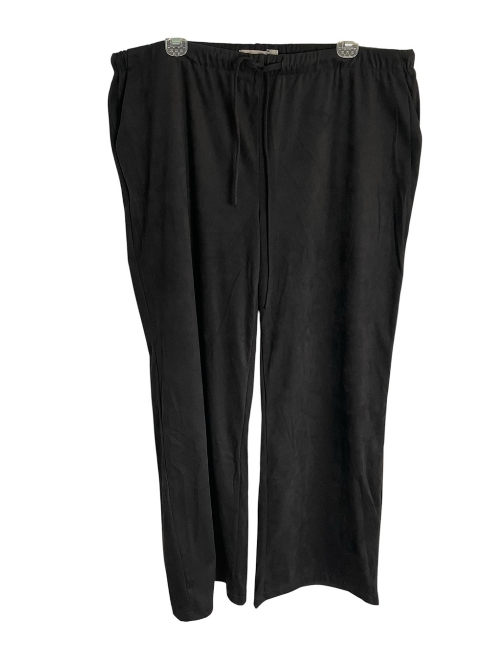 Autres Filles Black Elastic-Waist Drawstring Wide Leg Pants Size Large